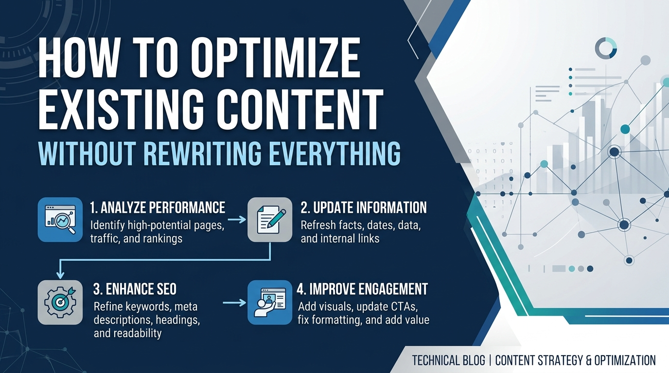 How to Optimize Existing Content Without Rewriting Everything