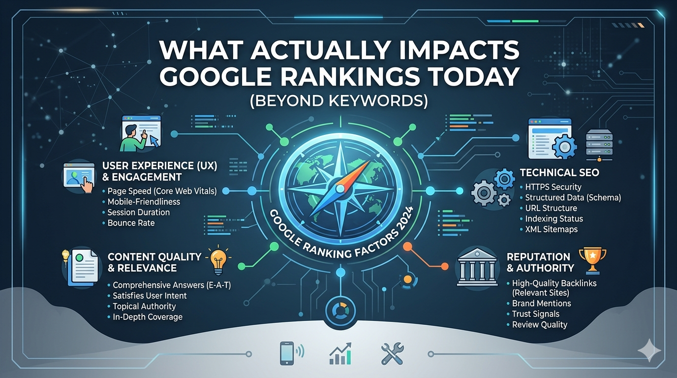 What Actually Impacts Google Rankings Today (Beyond Keywords)